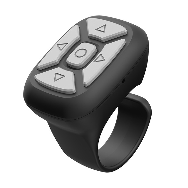 Smart Plastic Finger Ring Remote Controller with 4 Buttons 10m Wireless for Mobile Phone Selfie & Novel Page Turning