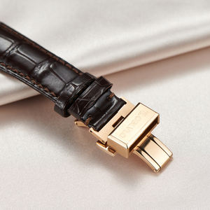 OBLVLO डिजाइनर Tourbillon पुरुषों मैकेनिकल घड़ियाँ असली लेदर हीरा Bezel स्टील कंकाल डायल पुस्तिका-पवन घड़ियाँ - Product Image 6