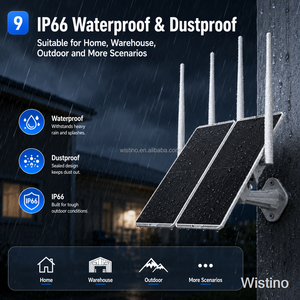 Router Solar Wistino con Tarjeta <span class=keywords><strong>SIM</strong></span> 4G, Batería de 30000 mAh, Panel Solar Dual de 15W+15W, Cámara de Vigilancia con Video, Cámara de Seguridad de 5 GHz y 2.4 GHz - Product Image 1