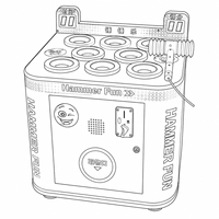 Machine d'arcade interactive pour enfants : jeu de tape-taupe avec cibles LED colorées et porte de sortie des prix