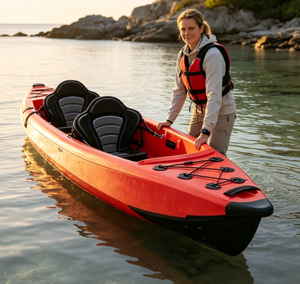 Kayaks Inflables para 2 Personas, Kayak de Pesca con Tecnología Drop Stitch, Kayak Doble para Deportes Acuáticos al Aire Libre - Product Image 1