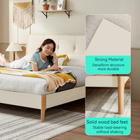 Lit plateforme en bois massif de haute qualité XTB-001, taille Queen ou King, design moderne, couleurs personnalisables