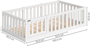 Lit pour enfants pour garçons et filles en pin massif Protection contre les chutes et <span class=keywords><strong>sommier</strong></span> peint - Product Image 5