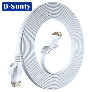 Câble réseau LAN plat Cat6 ultra-fin 100 % cuivre UTP 32AWG avec gaine en PVC, câbles de communication RJ45 - Product Image 4