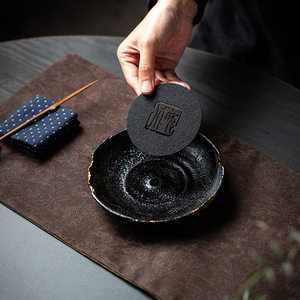 Guanlan Ceramic Teapot Holder Irregular Shape Pot Stand For Kung Fu <b>Tea</b> <b>Set</b> Dry Brewing Table Small <b>Tea</b> Tray - Product Image 4
