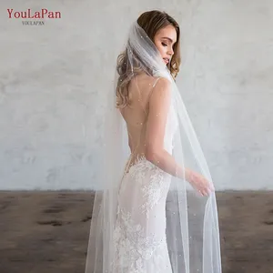 YouLaPan V71A Sparkling Girls Prom Party Cheap Veil Rhinestone Decorative Wedding Veil Bridal Veil With Hair Comb