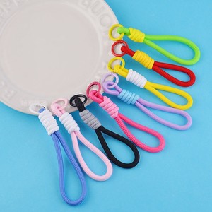 Thời trang đầy màu sắc Polyester dệt bền <span class=keywords><strong>Keychain</strong></span> dây đeo cổ tay treo Búp bê đồ chơi mùa xuân vòng khóa - Product Image 1