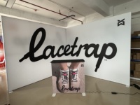 Stan Pameran Portabel yang Dapat Digunakan Kembali dengan Kotak Lampu untuk Pameran, Layar LED Backlit, Rangka Aluminium Modular, Kain Sublimasi Pewarna