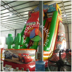 Scivolo Gonfiabile a Tema Auto, Scivolo Commerciale per Bambini con Parete da Arrampicata per Feste in Giardino, Noleggio per Parchi Divertimento all'Aperto - Product Image 4