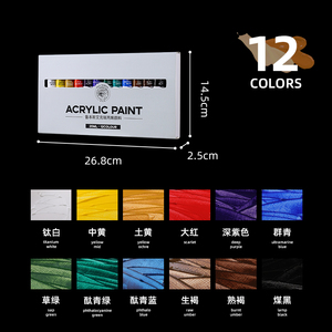 Nhà máy sản xuất sắc tố acrylic màu 12/18/24 giá rẻ với nhiều tùy chọn màu sắc để đáp ứng các nhu cầu khác nhau phù hợp cho người mới bắt đầu - Product Image 6