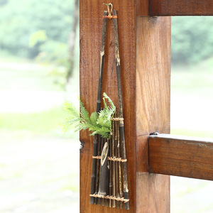 Jarrón de Pared de Bambú Estilo Japonés, Forma de Capullo, Material Natural, Decoración Floral para el Hogar - Product Image 4