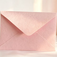 Enveloppe en papier coton texturé épais de taille personnalisée avec design sur mesure, enveloppe d'emballage pour carte postale