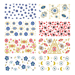 Enveloppes UV DTF pour tasses 16oz, motif Œil protecteur mystérieux, enveloppes 16oz, totem spirituel vintage UV DTF, autocollants UV DTF <span class=keywords><strong>en</strong></span> gros - Product Image 1