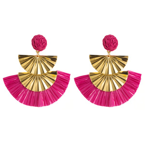 Pendientes de Rafia Estilo Boho con Borlas en Capas, Pendientes Largos Étnicos Vintage Multicolores, Joyería para Mujer para Vacaciones de Verano - Product Image 6