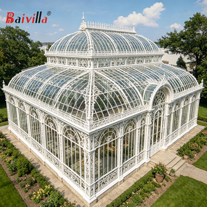 Invernadero de Hierro Forjado Estilo Victoriano, Solárium de Lujo Personalizado con Tragaluz <span class=keywords><strong>para</strong></span> Jardín de Villa, <span class=keywords><strong>Cerramientos</strong></span> de Patio de <span class=keywords><strong>Policarbonato</strong></span> - Product Image 1