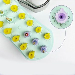 Dentipark 18-Hole Cleaning And Storage <b>Box</b> For Dental Instruments Home Use Manual Operation Green And White Model - Product Image 5