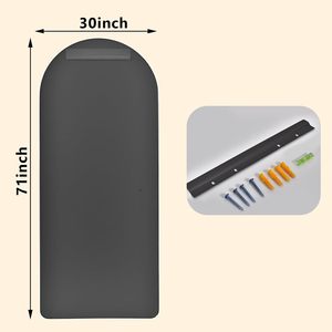 Easy 71x30 in <b>Arched</b> Full Length Unlighted Floor <b>Mirror</b> Aluminum Alloy Frame Wall Hanging Home Decor - Product Image 6