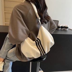Women's Crossbody Bag Large Capacity Water Resistant Fabric Shoulder Bag Summer 2024 Casual Everyday Use Black And White - Product Image 2