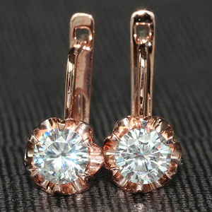 Geometric Ear <b>Cuff</b> for Women Rose Tone Sparkling Stone Fashion Ear Jewelry Daily Wear - Product Image 1