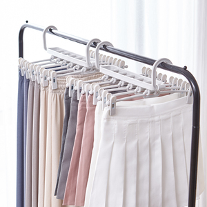 <strong>Multi</strong> Layer <strong>Folding</strong> Clothes Dress <strong>Hanger</strong> Non Slip Plastic Clip Magic <strong>Hangers</strong> for Pants - Product Image 2