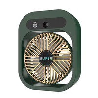 Ventilateur de refroidissement portable 3-en-1 de haute qualité, 1200 mAh, mini USB rechargeable, en plastique, certifié CE, pour voiture, extérieur et table