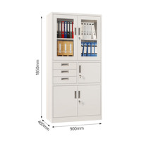 Armoire de rangement de documents ignifuge à 3 tiroirs, mécanique moderne, serrure à clé, récupération de documents efficace, acier robuste, bureau à domicile