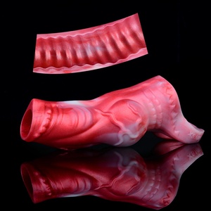 Funda de Pene Curva NNSX para Hombres, Agrandador de Pene, Estimulador de Punto G y Vaginal, Funda de Pene Hueca, Dildo Reutilizable, Condón, Juguetes Sexuales - Product Image 1