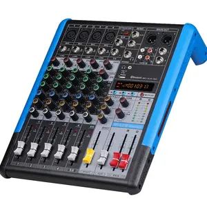 MT sound cards Podcasting Console di missaggio del suono portatile ingresso di registrazione USB mixer per processore audio in Streaming Live