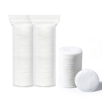Jiaxin 5.8CM Tampons démaquillants ronds jetables à 3 couches avec logo personnalisé pour un démaquillage efficace