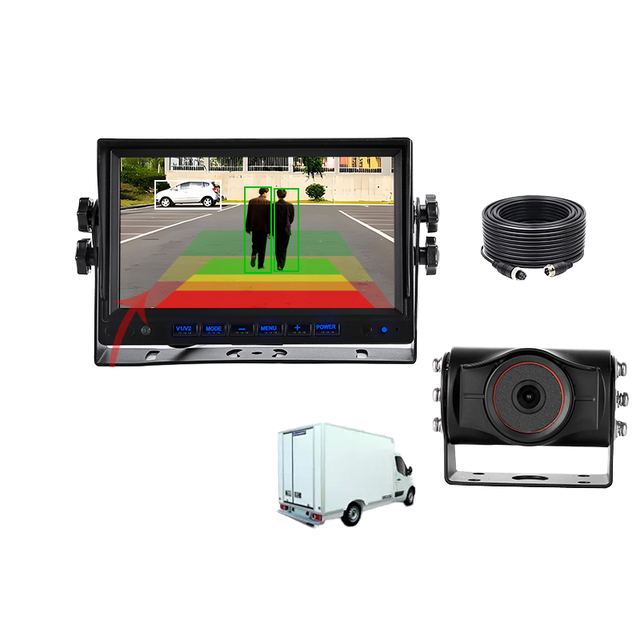 Adjustable Alarm Area AI Camera Split Screen Parking Line Pedestrian Detection System for Forklift Truck Safety IP69 1-Year