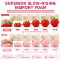 Jouet Squishy Fraise Nouveauté, en Mousse PU à Remontée Lente, Parfum Crème, Anti-Stress, Sensoriel, pour Soulagement du Stress et Apaisement au Bureau, pour Enfants et Adultes