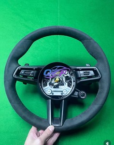 Volant en cuir noir adapté à Por-<span class=keywords><strong>sc</strong></span>-hes Panamera Cayenne Macan Taycan Cayman Boxster Carrera997 <span class=keywords><strong>911</strong></span> 991 718 996 987 - Product Image 5