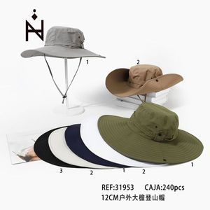 Chapeau de randonnée à large bord de 12 cm, protection solaire pour hommes et femmes - Product Image 3