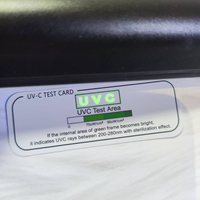 Carte de test de lumière UVC avec bande d'intensité UV sensible à la lumière UVA/UVB/UVC