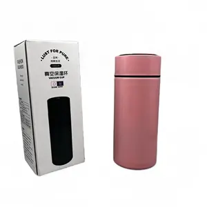 Cute Design Vacuum Flasks with Smart LED Temperature Display Mini Straight Cup Tumbler for Presents