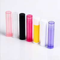 Tube en plastique PP vide personnalisé pour cosmétiques, 5g, blanc, noir, rose, violet, avec capuchon, pour rouge à lèvres et brillant à lèvres, vente en gros