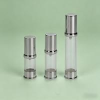 Flacon pompe sans air miniature de 15 ml, format voyage, emballage cosmétique pour crème pour les yeux, sérum, logo personnalisé