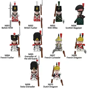 Blocs de construction militaires des guerres napoléoniennes en plastique ABS, briques autobloquantes certifiées 3C, cavalerie britannique, française et prussienne - Product Image 4
