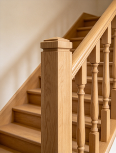 Wood <b>Stair</b> Baluster Square Top Modern Design Eco-friendly End Newel Post for <b>Stair</b> <b>Railings</b> Handrails Flooring Wall Mounted - Product Image 1