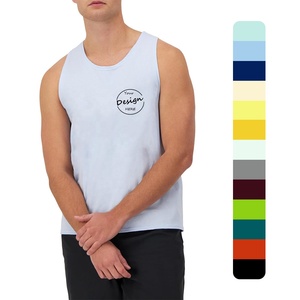 Camiseta deportiva personalizada para gimnasio para hombre, 95% algodón, 5% licra, transpirable, deportivo, holgado, de alta elasticidad, chaleco informal de punto, respetuoso con el medio ambiente - Product Image 1