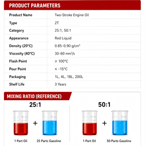 <span class=keywords><strong>Lubricante</strong></span> para Motores Marinos de 1L, Aceite para Motores Fuera de Borda de 2 Tiempos, Certificado TC-W3, Grados de Viscosidad SAE, Baja Emisión de Humo, Anticorrosión - Product Image 4
