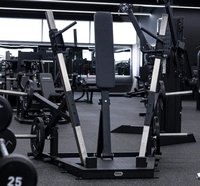 Machine de musculation commerciale à levier vertical pour press à la poitrine, à charge par disques, avec bras indépendants doubles, multi-prises et réglable, pour entraînement de force en salle de sport