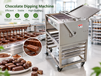 Machine à enrober le chocolat, machine commerciale pour enrober les biscuits, les beignets, les noix et les bonbons au chocolat, à vendre