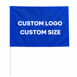 Bandera <span class=keywords><strong>de</strong></span> mano personalizada al por mayor con logo, 50x70cm, 80cm, con asta <span class=keywords><strong>de</strong></span> PP, corte en caliente, borde limpio, bandera <span class=keywords><strong>de</strong></span> poliéster para aficionados en eventos deportivos - Product Image 1