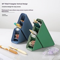 Sac à crayons en plastique souple, aspect haut de gamme, grande capacité, fermeture à glissière verticale extensible, sac à crayons pour les écoles et les bureaux
