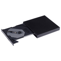 Grabador de DVD y CD con USB 2,0 externo, lector de DVD 24x, reproductor de unidad tipo bandeja para ordenador, portátil, escritorio y Windows