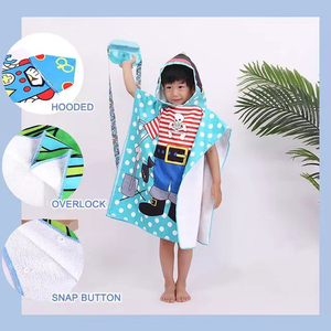<span class=keywords><strong>Poncho</strong></span> <span class=keywords><strong>de</strong></span> plage à imprimé poisson à séchage rapide pour enfants taille personnalisée vente chaude sweat à capuche en coton <span class=keywords><strong>de</strong></span> haute qualité pour la natation <span class=keywords><strong>de</strong></span> tous les jours - Product Image 3