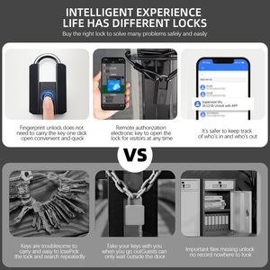 防水IP67 TT APP電子スマート生体認証キーレス指紋南京錠キーキーキーロック解除 - Product Image 6
