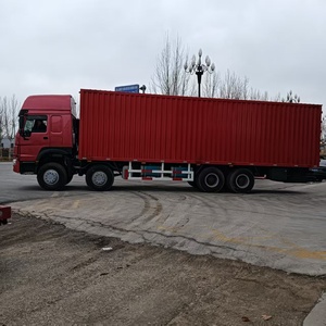 Truk bertugas berat tangan kedua HOWO8x4 kendaraan transportasi kargo 9.6 meter kendaraan kargo kontainer emisi Euro III - Product Image 3