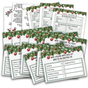 Natale amichevole faida Quiz carte di gioco per feste di gruppo di famiglia evento di vacanza notturna per adulti colleghi festa di Natale - Product Image 1
